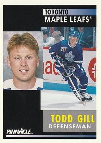 #278 Todd Gill - Toronto Maple Leafs - 1991-92 Pinnacle Hockey