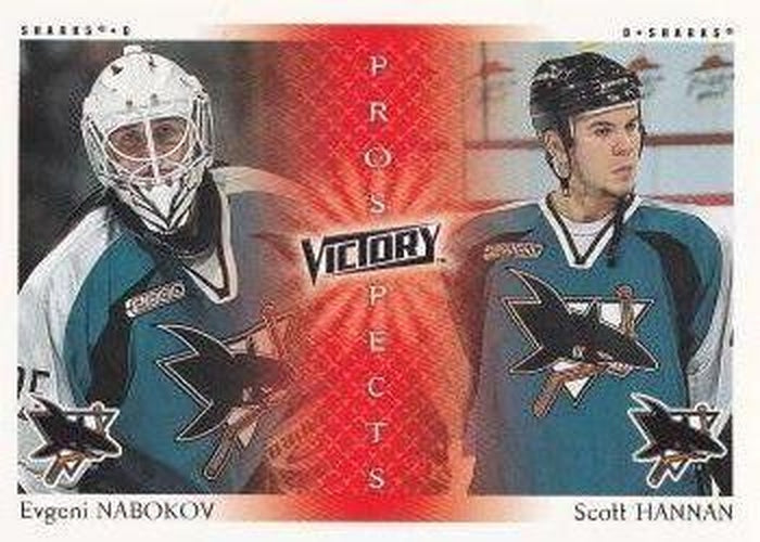 #278 Evgeni Nabokov / Scott Hannan - San Jose Sharks - 2000-01 Upper Deck Victory Hockey