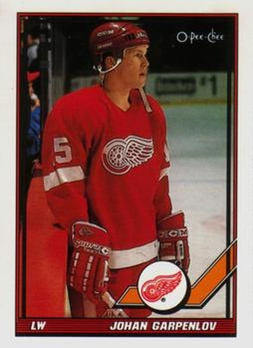 #278 Johan Garpenlov - Detroit Red Wings - 1991-92 O-Pee-Chee Hockey