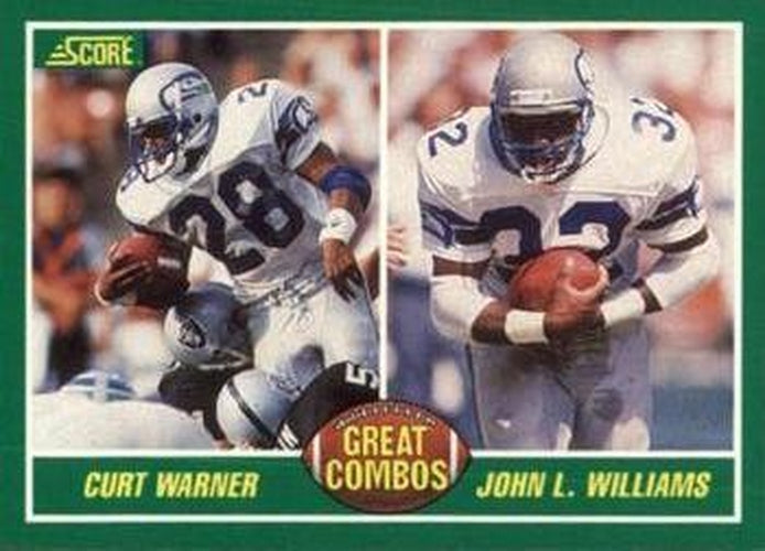 #278 Curt Warner / John L. Williams - Seattle Seahawks - 1989 Score Football