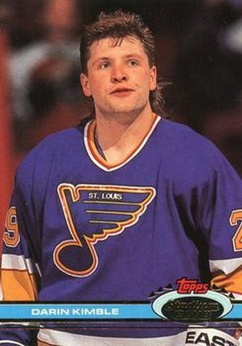 #278 Darin Kimble - St. Louis Blues - 1991-92 Stadium Club Hockey