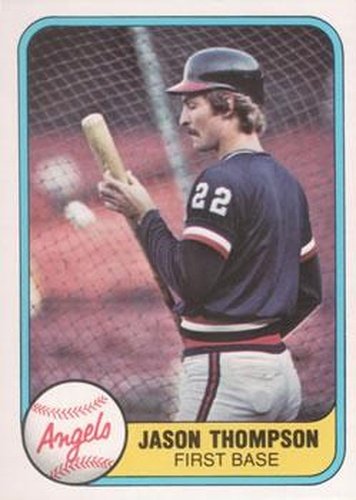 #278 Jason Thompson - California Angels - 1981 Fleer Baseball