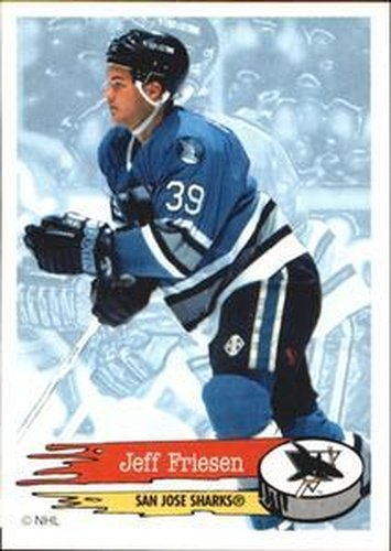 #278 Jeff Friesen - San Jose Sharks - 1995-96 Panini Hockey Stickers