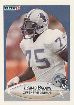 #278 Lomas Brown - Detroit Lions - 1990 Fleer Football