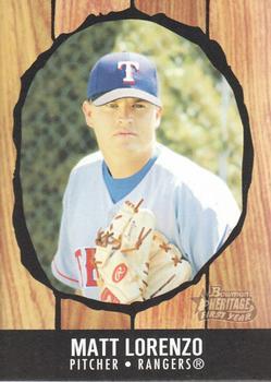 #278 Matt Lorenzo - Texas Rangers - 2003 Bowman Heritage Baseball