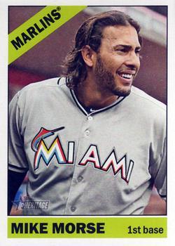 #278 Mike Morse - Miami Marlins - 2015 Topps Heritage Baseball