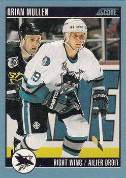 #278 Brian Mullen - San Jose Sharks - 1992-93 Score Canadian Hockey