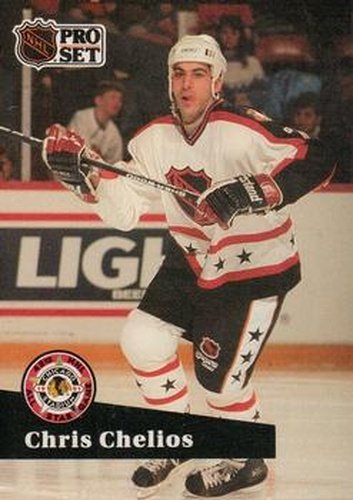 #278 Chris Chelios - 1991-92 Pro Set Hockey