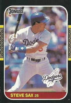 #278 Steve Sax - Los Angeles Dodgers - 1987 Donruss Baseball