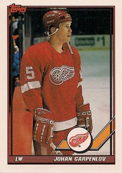 #278 Johan Garpenlov - Detroit Red Wings - 1991-92 Topps Hockey