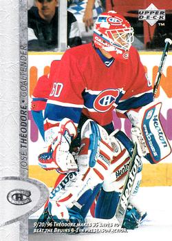 #279 Jose Theodore - Montreal Canadiens - 1996-97 Upper Deck Hockey