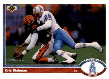 #279 Cris Dishman - Houston Oilers - 1991 Upper Deck Football