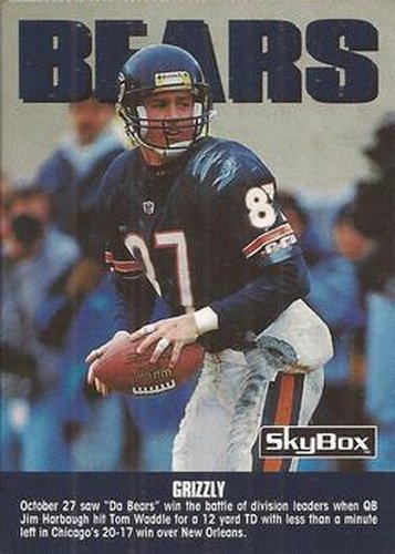 #279 Tom Waddle - Chicago Bears - 1992 SkyBox Impact Football