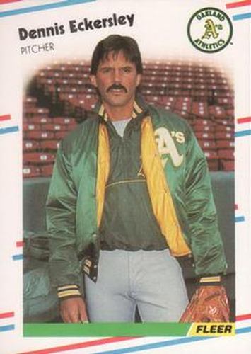 #279 Dennis Eckersley - Oakland Athletics - 1988 Fleer Baseball