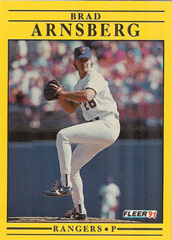 #279 Brad Arnsberg - Texas Rangers - 1991 Fleer Baseball