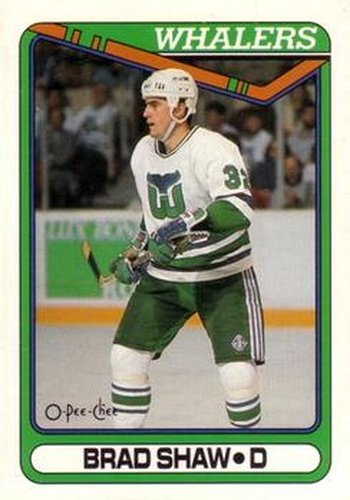#279 Brad Shaw - Hartford Whalers - 1990-91 O-Pee-Chee Hockey