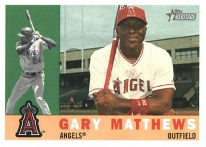 #279 Gary Matthews - Los Angeles Angels - 2009 Topps Heritage Baseball