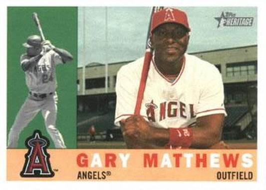 #279 Gary Matthews - Los Angeles Angels - 2009 Topps Heritage Baseball