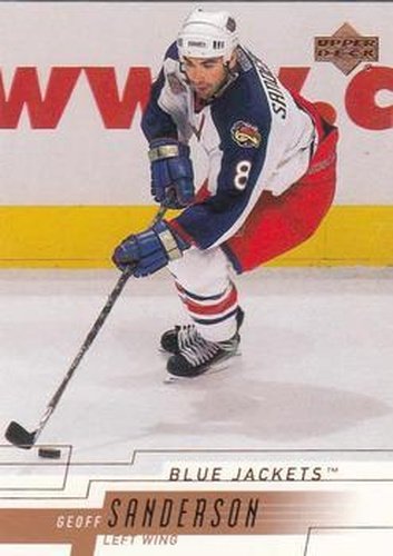 #279 Geoff Sanderson - Columbus Blue Jackets - 2000-01 Upper Deck Hockey