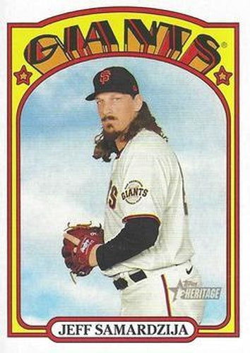 #279 Jeff Samardzija - San Francisco Giants - 2021 Topps Heritage Baseball
