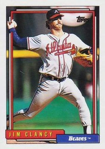 #279 Jim Clancy - Atlanta Braves - 1992 Topps Baseball