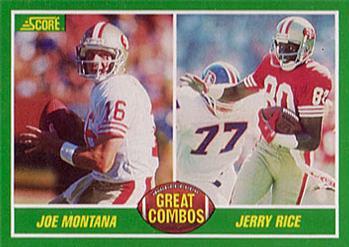 #279 Joe Montana / Jerry Rice - San Francisco 49ers - 1989 Score Football