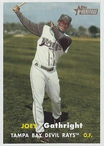 #279 Joey Gathright - Tampa Bay Devil Rays - 2006 Topps Heritage Baseball
