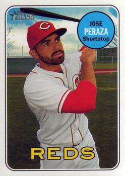 #279 Jose Peraza - Cincinnati Reds - 2018 Topps Heritage Baseball