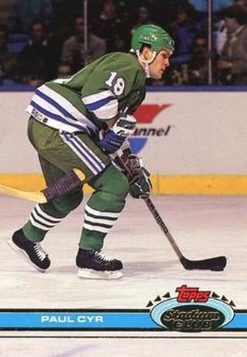 #279 Paul Cyr - Hartford Whalers - 1991-92 Stadium Club Hockey