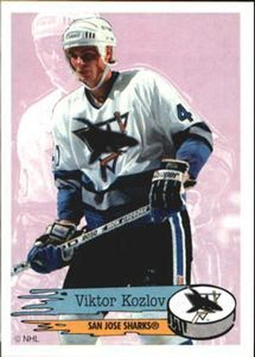 #279 Viktor Kozlov - San Jose Sharks - 1995-96 Panini Hockey Stickers