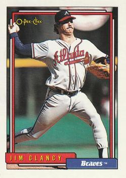 #279 Jim Clancy - Atlanta Braves - 1992 O-Pee-Chee Baseball