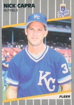 #279 Nick Capra - Kansas City Royals - 1989 Fleer Baseball