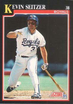 #279 Kevin Seitzer - Kansas City Royals - 1991 Score Baseball