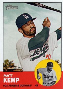 #279a Matt Kemp - Los Angeles Dodgers - 2012 Topps Heritage Baseball