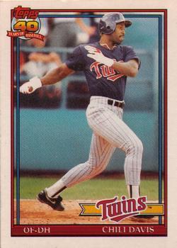 #27T Chili Davis - Minnesota Twins - 1991 Topps Traded Baseball
