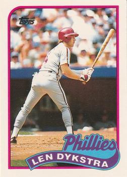 #27T Len Dykstra - Philadelphia Phillies - 1989 Topps Traded Baseball