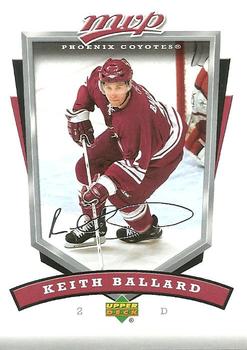 #227 Keith Ballard - Phoenix Coyotes - 2006-07 Upper Deck MVP Hockey