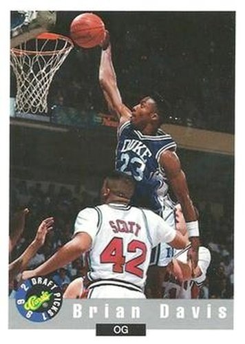 #27 Brian Davis - Duke Blue Devils - 1992 Classic Draft Basketball