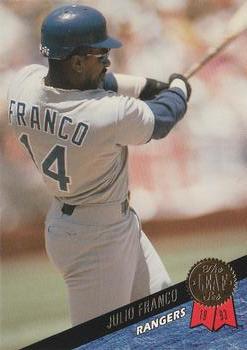 #27 Julio Franco - Texas Rangers - 1993 Leaf Baseball