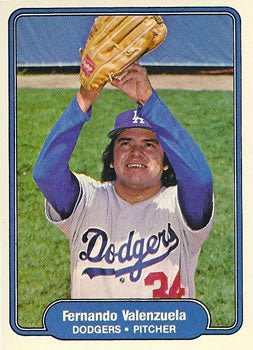 #27 Fernando Valenzuela - Los Angeles Dodgers - 1982 Fleer Baseball