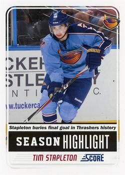 #27 Tim Stapleton - Atlanta Thrashers - 2011-12 Score Hockey