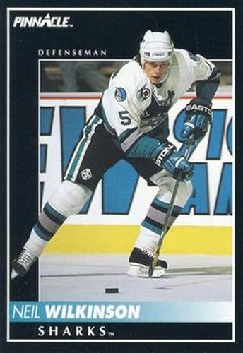 #27 Neil Wilkinson - San Jose Sharks - 1992-93 Pinnacle Canadian Hockey