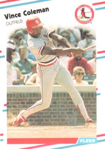 #27 Vince Coleman - St. Louis Cardinals - 1988 Fleer Baseball