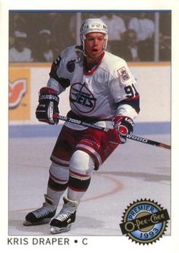 #27 Kris Draper - Winnipeg Jets - 1992-93 O-Pee-Chee Premier Hockey