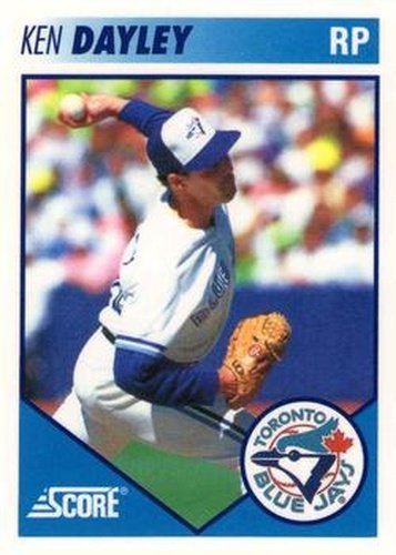 #27 Ken Dayley - Toronto Blue Jays - 1991 Score Toronto Blue Jays Baseball