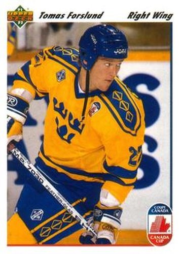 #27 Tomas Forslund - Sweden - 1991-92 Upper Deck Hockey