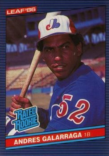 #27 Andres Galarraga - Montreal Expos - 1986 Leaf Baseball