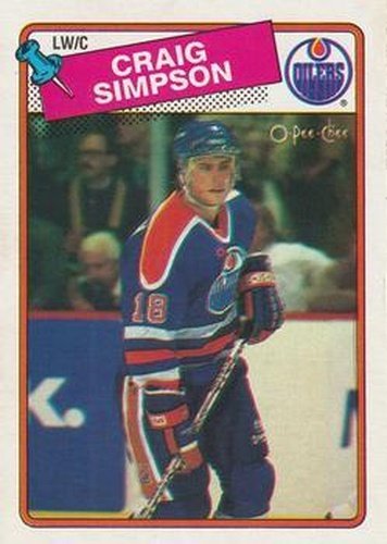 #27 Craig Simpson - Edmonton Oilers - 1988-89 O-Pee-Chee Hockey