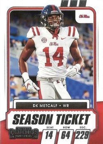 #27 DK Metcalf - Ole Miss Rebels - 2021 Panini Contenders Draft Picks Football
