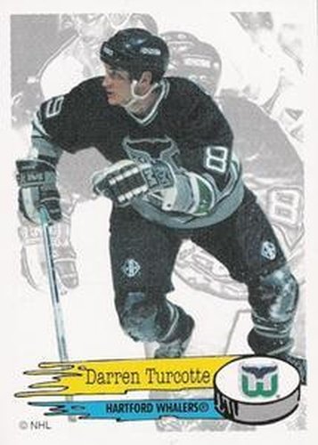 #27 Darren Turcotte - Hartford Whalers - 1995-96 Panini Hockey Stickers
